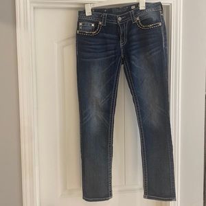 Womens MissMe Blue Jeans, Signature Rise, Skinny, Waist-31, Inseam-31